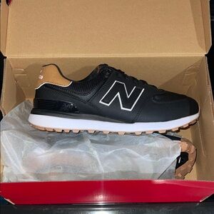 New Balance Black and White Sneakers with Cushioned Sole